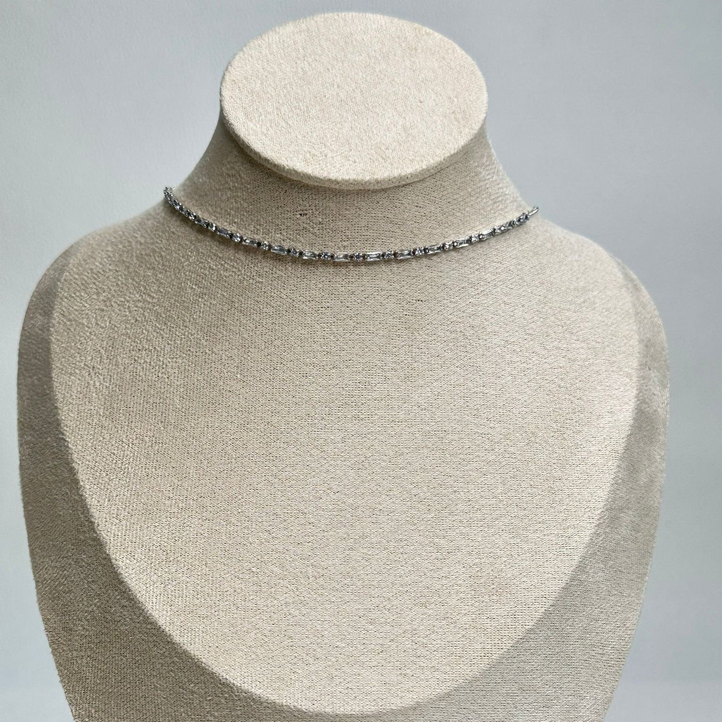 Silver Rectangular Necklace