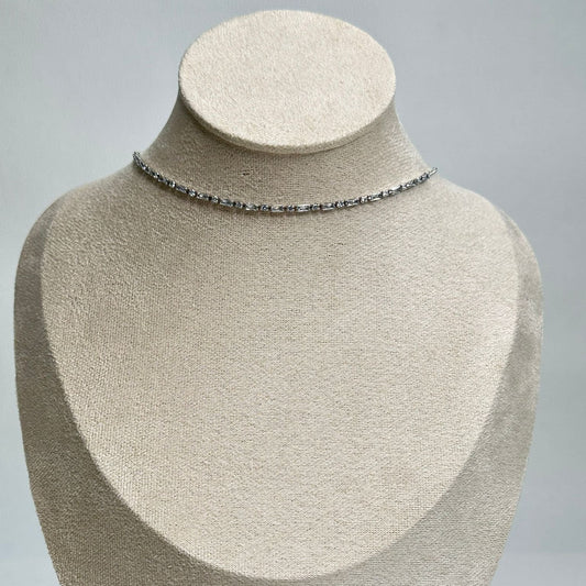 Silver Rectangular Necklace