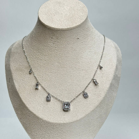 Diamond Rect Necklace