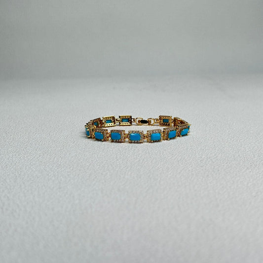 Gold Blue Bracelet